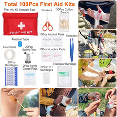 125Pcs Survival Kits Professional Emergency Survival Gear