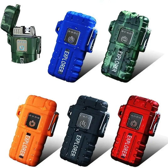 1pc USB Rechargeable Waterproof Windproof Electric Lighter;