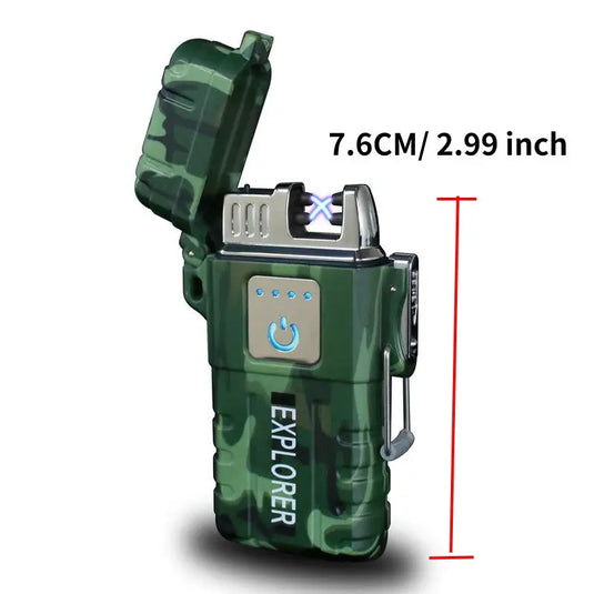 1pc USB Rechargeable Waterproof Windproof Electric Lighter;