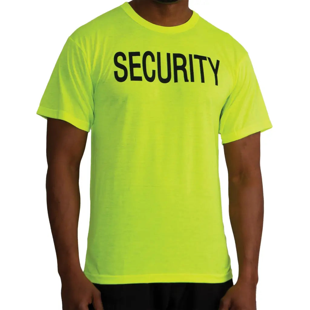 2-Sided Security T-Shirt - Safety Green - Public Safety &