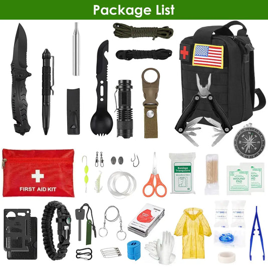 47Pcs Emergency Survival Kit Survival EDC Gear Equipment