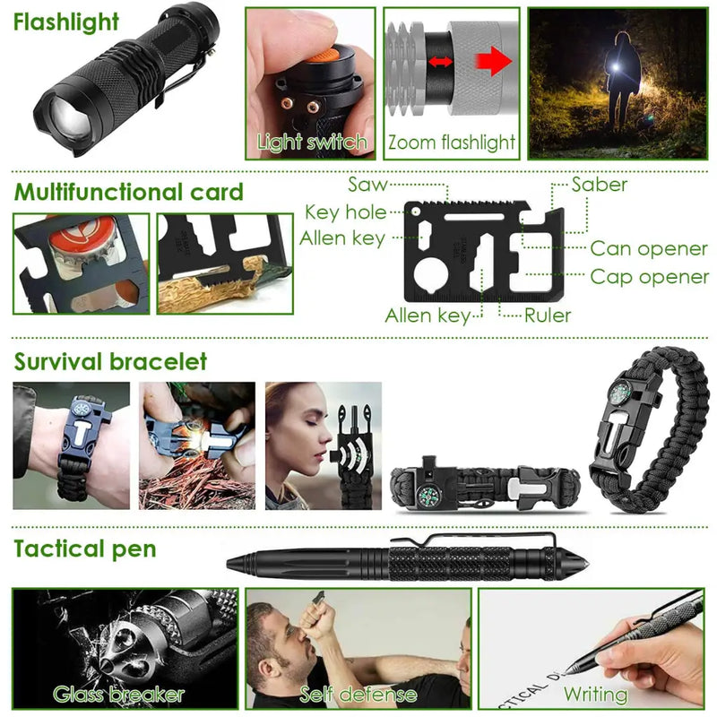 Load image into Gallery viewer, 47Pcs Emergency Survival Kit Survival EDC Gear Equipment
