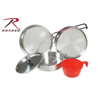 5 Piece Stainless Steel Mess Kit - Camping & Survival Gear