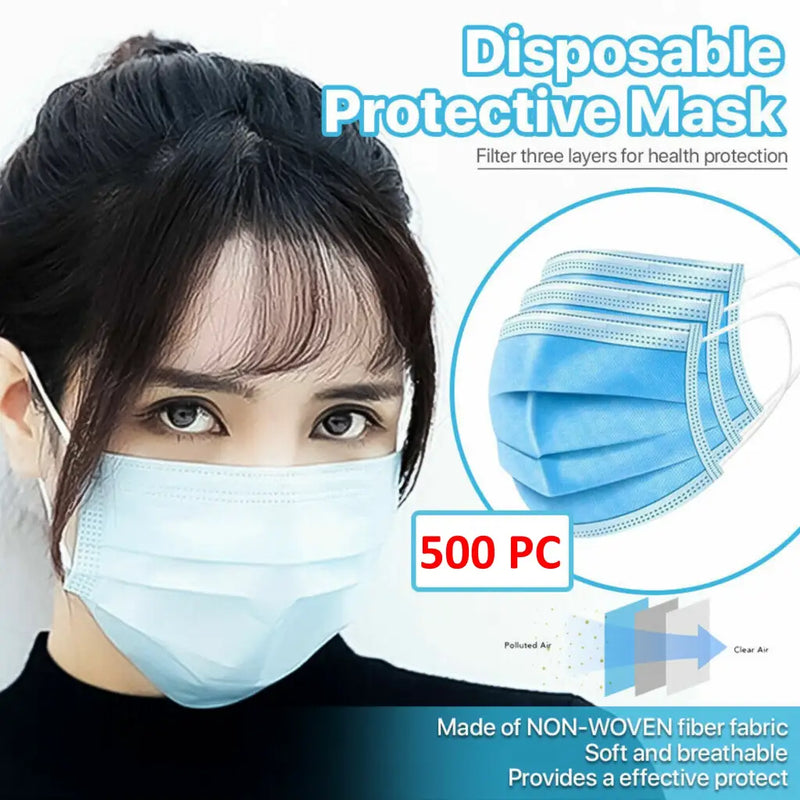 Load image into Gallery viewer, [500 PCS] 3-Ply Disposable Face Mask Non Medical Surgical
