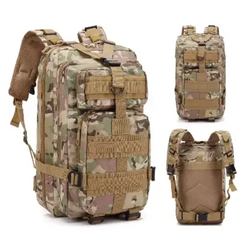 Backpack Outdoor Shoulder Bag 30L Camouflage - Equipment &