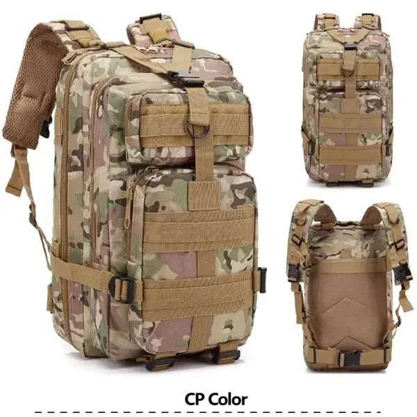 Backpack Outdoor Shoulder Bag 30L Camouflage - Equipment &