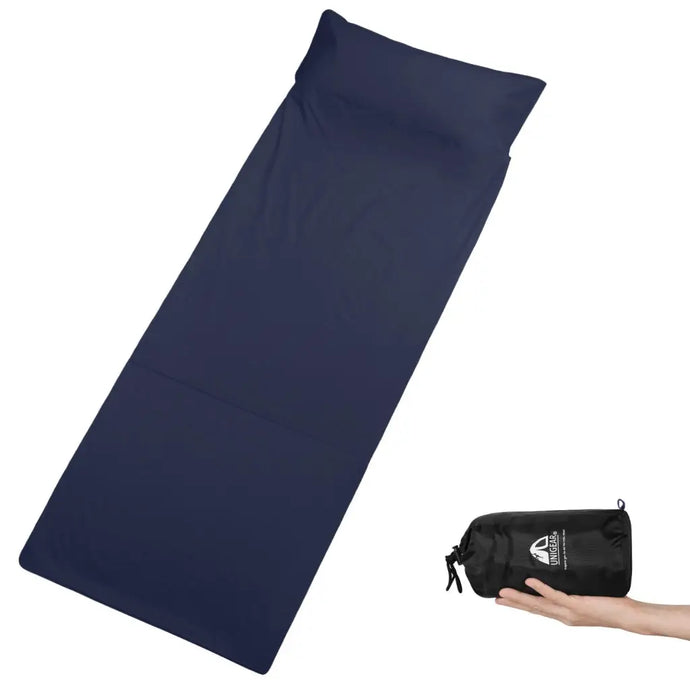 Cotton Liner for Sleeping Bag - Navy Blue - Sports &