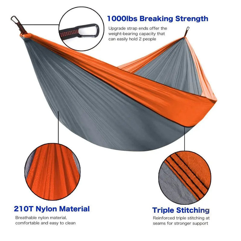 Load image into Gallery viewer, Double/Single Portable Hammock Set - Sports &amp; Outdoors
