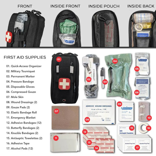 Field First Aid Kit (IFAK) | 44 Piece | Compact Personal