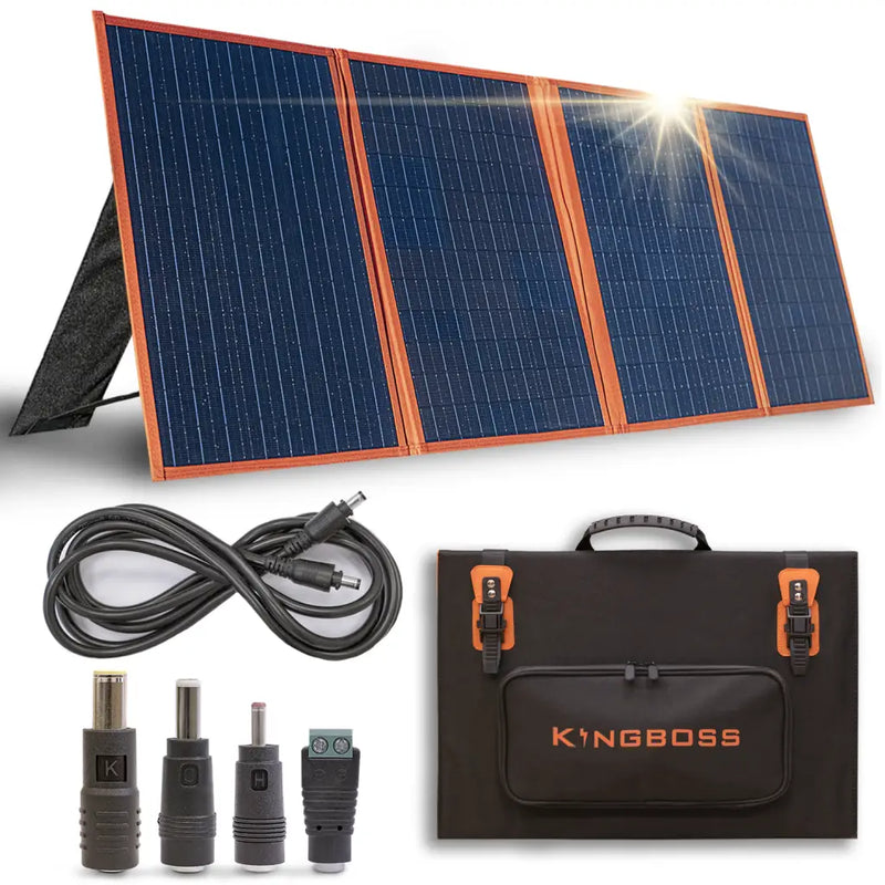 Load image into Gallery viewer, KingBoss Portable 120w Solar Panel High Efficiency
