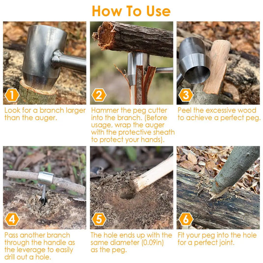 Outdoor Survival Tools for Bushcraft Hand Auger Wrench