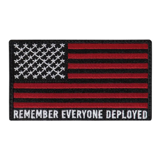 R.E.D. (Remember Everyone Deployed) Flag Patch With Hook