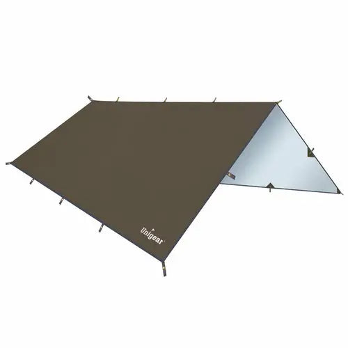 Rainproof Camping Tarp Shelter - 118*118inch / Brown -