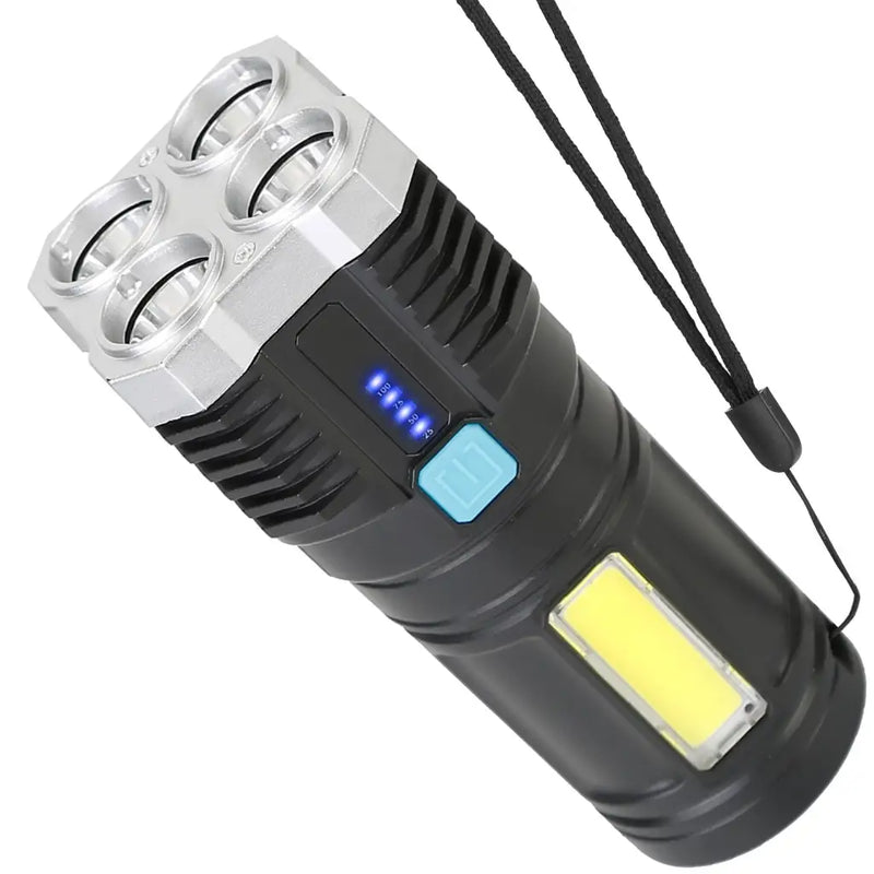 Load image into Gallery viewer, Rechargeable Flashlight LED Floodlight Torch with Strap
