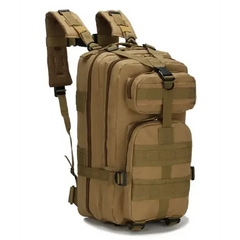 Tactical Military 25L Molle Backpack - Khaki - Activewear