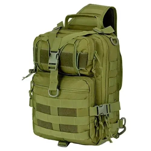 Tactical Military Medium Sling Range Bag - Army Green -