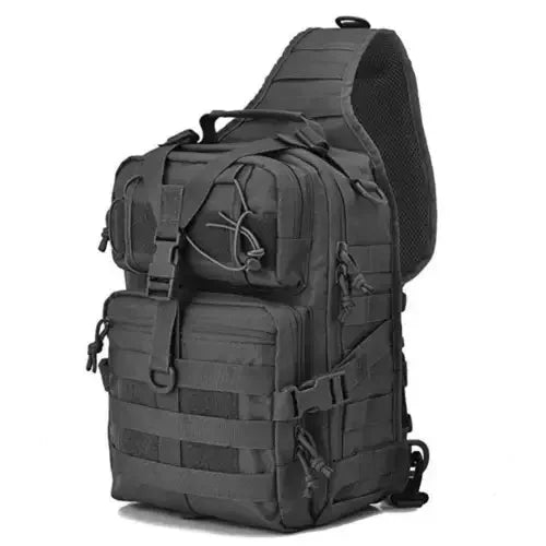 Tactical Military Medium Sling Range Bag - Black -