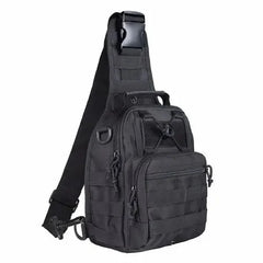 Tactical Military Sling Shoulder Bag - Black - Activewear
