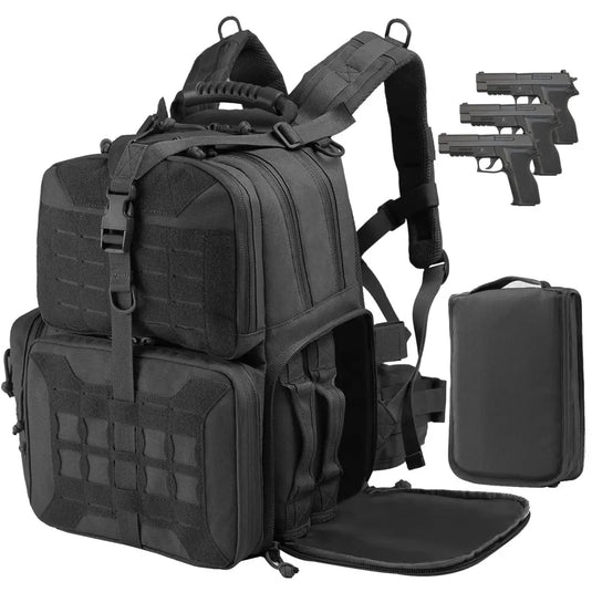 Tactical Range Pistol Backpack - Black