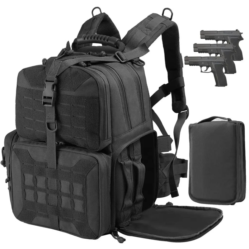 Load image into Gallery viewer, Tactical Range Pistol Backpack - Black
