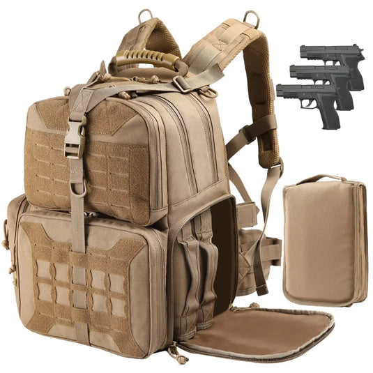 Tactical Range Pistol Backpack - Tan