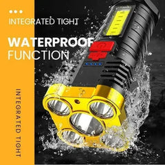 Ultra Bright Waterproof Outdoor LED Flashlight with Side
