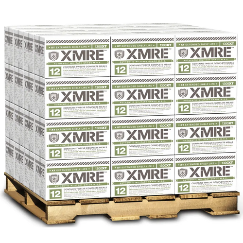 XMRE 1300XT – Military MRE Pallet 48cases OF 12 FRH - MRE