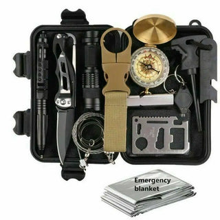 14 in 1 Outdoor Emergency Survival Gear Kit Camping Tactical...