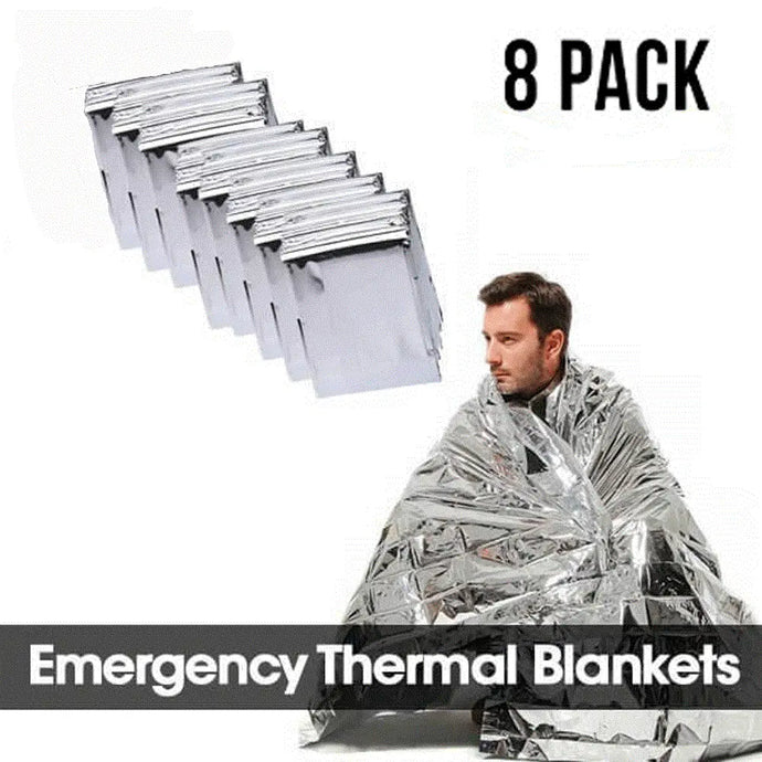 8 Pack Emergency Survival BLANKET Thermal Insulating Mylar