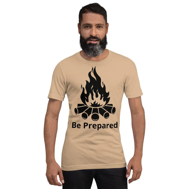 Load image into Gallery viewer, Be Prepared T-Shirt - Survival Prepper Shirt - Tan / S

