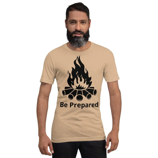 Be Prepared T-Shirt - Survival Prepper Shirt - Tan / S